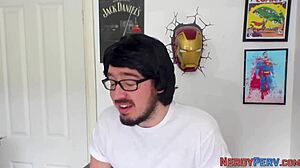 Yorkshire Geek Gets Head from Tattooed Brit Amateur