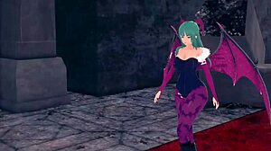 morrigan sends us to a 3d fantasy world for fucking in sheer see-through outfits