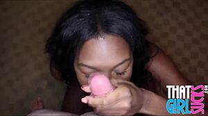 I’m obsessed with this black teen’s perfect body sucking me off!