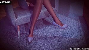 explosive 3d footjob compilation with cum on feet!