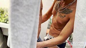 Fucking outdoors between sheets