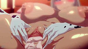 Cow Shenhe Rides Cowgirl In Hentai Anime Cosplay Creampie