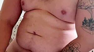 Fat Gay Man Jerking Off to Relax After Long Day