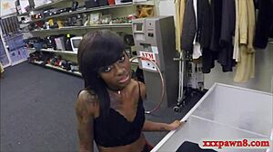 ebony woman selling stuff secretly