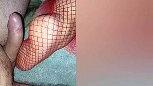 i slipped into red stockings to seduce my roommate in lingerie