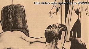 Vintage erotic drawings with steamy cartoon vibes