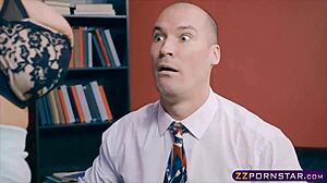 busty office slut in stockings loves blowjobs and anal at work 😜