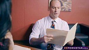 busty office slut in stockings loves blowjobs and anal at work 😜