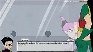 18titans episode 13 - Raven gives an epic handjob! 😜