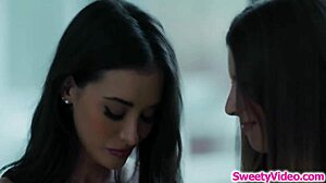 Brunette Babe Shares Intimate Moments With Busty Friend