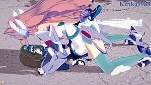 Garie tâmân and maria cadenzavna eve and micha jawkân intense futanari sex in symphogear hentai