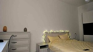 glasses brunette masturbates with toys