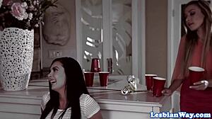 Horny Tanned Adorable Petite Teens Feel Intense Pleasure in Outdoor Lesbian Scissoring and Oral