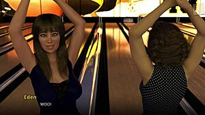 Watching the cheer routine in WVM 133.