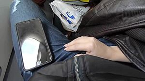 Public Airplane Blowjob With Teen Sucking Hard