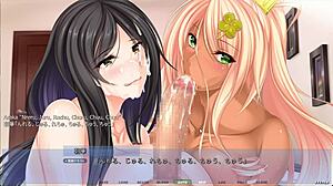 Akumeru Family Harem Route - Step-Mother and Step-Daughter Blowjob Action