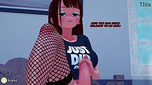 trap girlfriend rides huge cock in wild hentai creampie.