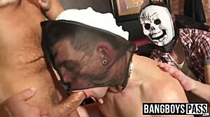 Kinky Gay Men Ride Huge Cocks In Private Orgy Cumshot