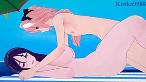 Morgan Le Fay, Minamoto, and Astolfo in wild Fate Grand Order hentai. Intense action awaits!