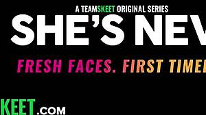 slender blonde's first time masturbating to orgasm