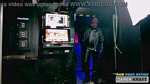 watch these german leather guys go rough in a bareback threesome