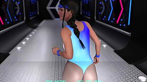 Busty Gym Girl in 3D Cartoon Teases with Huge Ass
