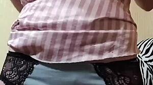 elza kom sniffs panties and fucks pussy in pants fetish style