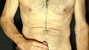 Gay man exposes himself and masturbates wildly