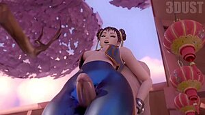 Chun li fights and bounces big ass in street fighter compilation