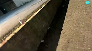 i feel the thrill as this pornstar slut shoves things up her big tits in public pov