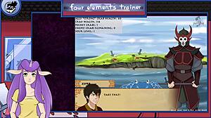 avatar the last airbender four elements trainer part 35 in hentai cartoon anime game