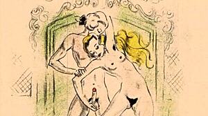 Vintage Erotic Cartoon Illustration