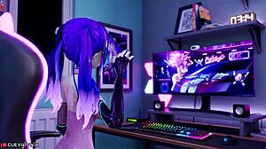 curvylonix animates lewd futanari squirting