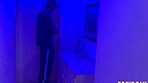 caught the naughty girl with another chick, joined in to bang both