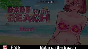 Detailed Scene Of Babe Relaxing On The Beach In Anime Game