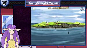 avatar the last airbender four elements trainer part 35 in hentai cartoon anime game