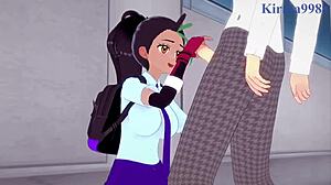 Nemona says, 'Nemo, let's have intense sex with Iono Nanjamo in this Pokémon hentai'