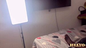 caught the naughty girl with another chick, joined in to bang both