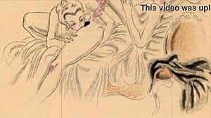 Vintage Erotic Cartoon Illustration