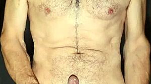Gay man exposes himself and masturbates wildly