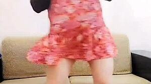 Wow! Watch This Big White Ass Twerking Crossdresser Sissy!