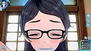 i love this koikatsu sunshine with the glasses girl in cowgirl positon, it's so hot