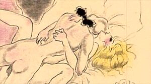 Vintage Erotic Cartoon Illustration