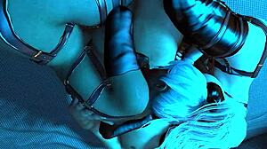 Guy Spooning Two Ladyboys For Blowjob.