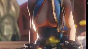 Chun li fights and bounces big ass in street fighter compilation