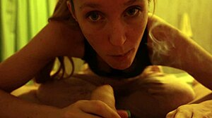 Blowjob Leads to Cumshot Facial on Brunette's Face