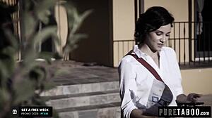 Babysitter Hooks Up With Older Guy!