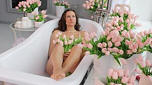 Real nude photoshoot with beautiful model.