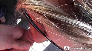 Innocent cutie at playground excels in deepthroat sucking