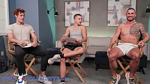 Sexy Ginger Chris White in Wild First Threesome